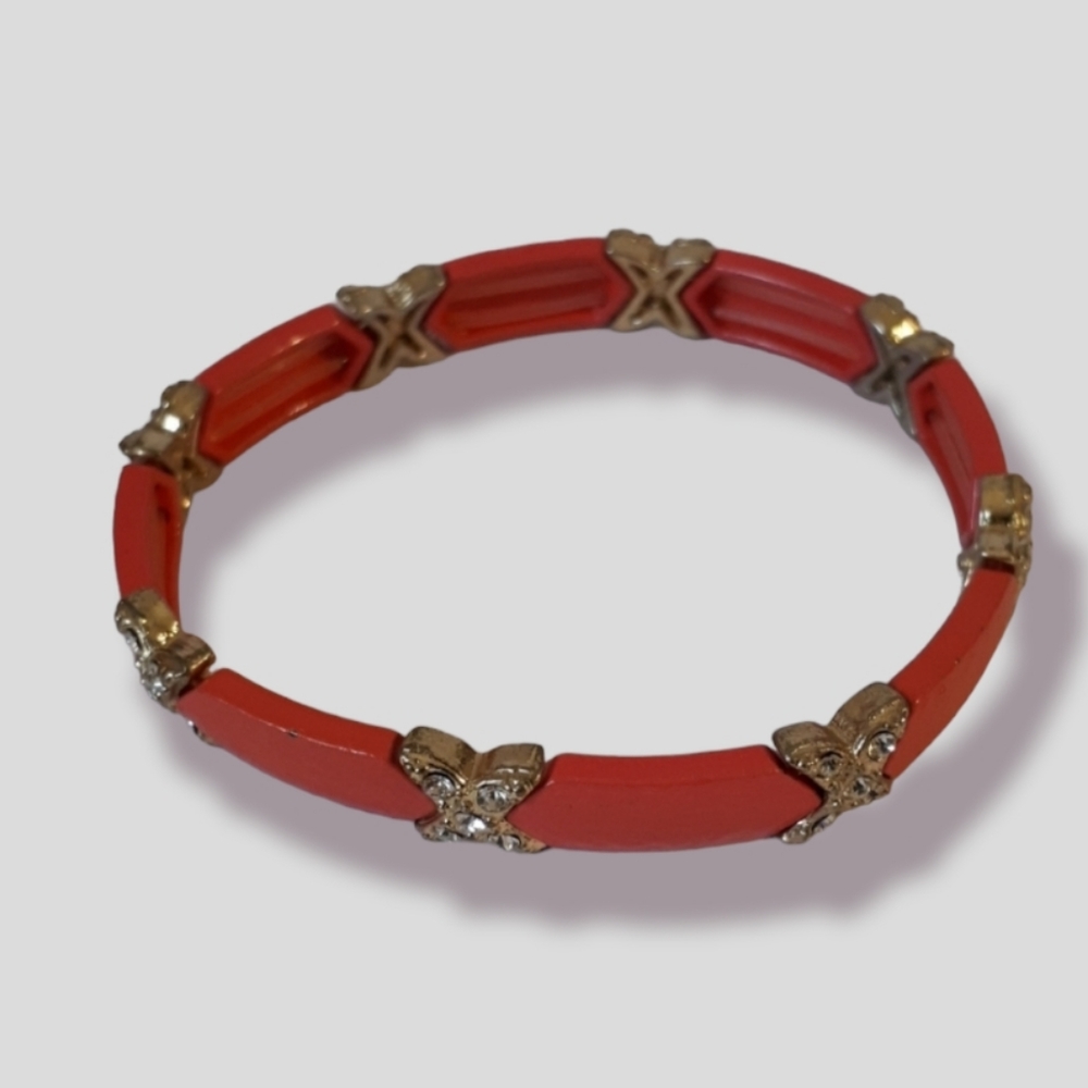 3/$25 Orange/gold bracelet